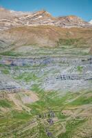 Sight of Monte Perdido and Ordesa's valley in the spanish national park Ordesa and Monte Perdido, Pyrenees photo