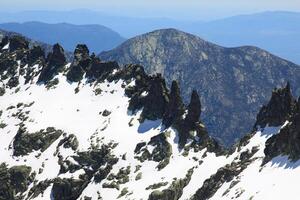 Snow gredos mountains in avila Spain photo