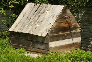 wooden draw well in Poland photo