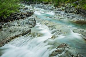 Ebro river through a valley in Cantabria, Spain photo