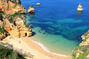 Ponta de Piedade in Lagos, Algarve coast in Portugal photo