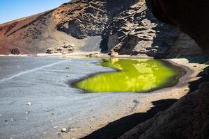 Green Lagoon at El Golfo, Lanzarote, Canary Islands photo