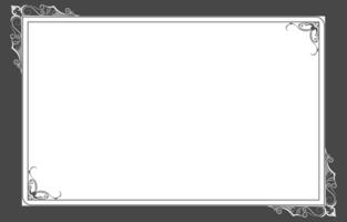 Black frame for name tag Vintage line prayer frame pattern for decoration. vector