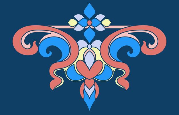 Modern ethnic tribal symbols pattern in pastel colors. Vector illustration