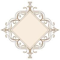 Vintage frame. Graphic element for decorating old fashioned text. vector