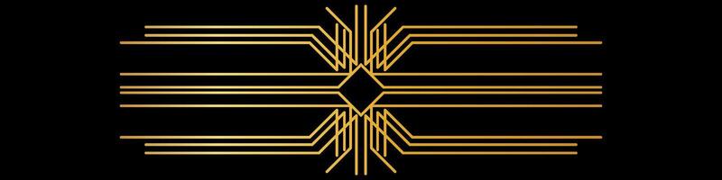 Divided art deco elements and gold header collection. art deco page divider Vintage gold border and divider, retro header graphic element. vector