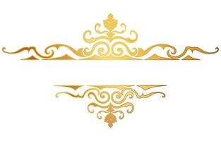 vintage lines decorative s Golden flower border collection vector