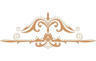 adornos Clásico sencillo dorado líneas para decoración barroco elemento vector