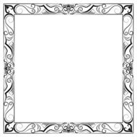 Vintage frame with black lines for baroque picture frames. vector