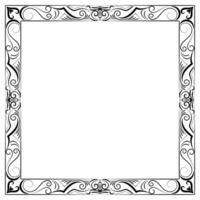 Vintage frame with black lines for baroque picture frames. vector