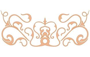 ornaments vintage simple golden lines for decoration Baroque Element vector