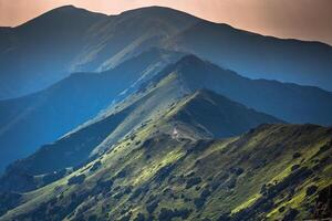 View from Kasprowy Wierch Summit in the Polish Tatra Mountains photo