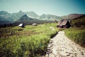 Hala Gasienicowa Valey Gasienicowa in Tatra mountains in Zakopane,Poland photo