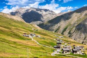 view of Livigno valley in summer photo