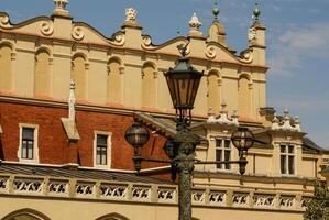 The St Mary church at the market in Krakow in Poland photo