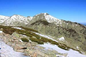 Snow gredos mountains in avila Spain photo