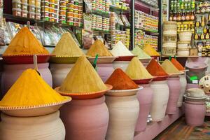 Spices at the market Marrakech, Morocco photo