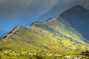 View from Kasprowy Wierch Summit in the Polish Tatra Mountains photo