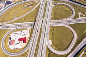 Road transport - a high-speed road photo