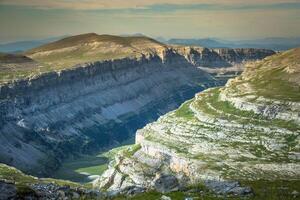 View of Ordesa valley and Monte Perdido massif, Pyrenees, Spain. photo