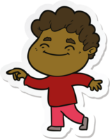 sticker of a cartoon friendly man png