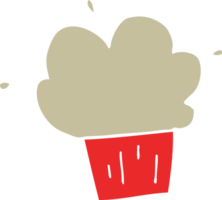 flat color style cartoon muffin png