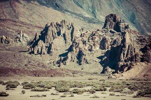 Landscape in Teide National Park, Canary Island Tenerife, Spain photo