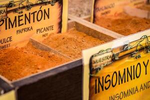 Spices Store at the Oriental Market in Granada, Spain photo