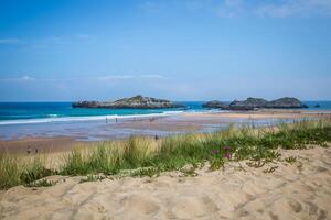 cuarezo playa en noja. santander. Cantabria. España. Europa. foto