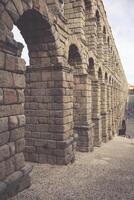 Roman aqueduct bridge of Segovia, Castilla Leon, Spain photo