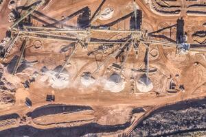 Open pit mine - aerial view photo