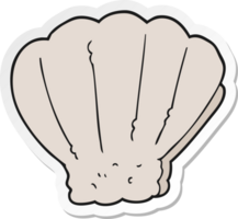 autocollant d'une coquille de dessin animé png