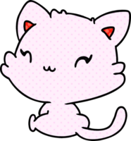 cartone animato di simpatico gattino kawaii png
