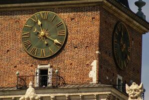 The St Mary church at the market in Krakow in Poland photo