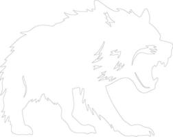 Werewolf  outline silhouette vector