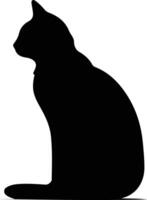negro gato negro silueta vector