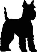 Kerry Blue Terrier silhouette portrait vector