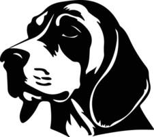 beagle silueta retrato vector