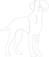 Weimaraner outline silhouette vector