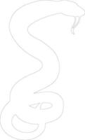 king cobra  outline silhouette vector
