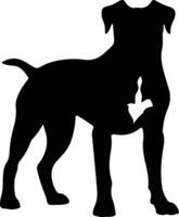 Presa Canario    black silhouette vector