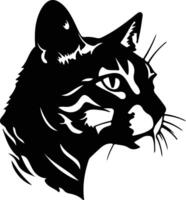 serengeti gato silueta retrato vector