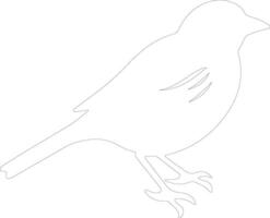 sparrow   outline silhouette vector