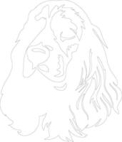 Cocker Spaniel  outline silhouette vector