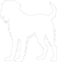 Irish Wolfhound  outline silhouette vector