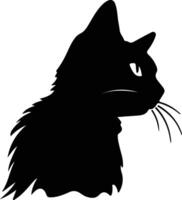 Bambino Cat  silhouette portrait vector