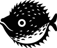 blowfish  silhouette portrait vector