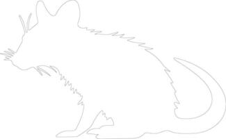 bandicoot  outline silhouette vector