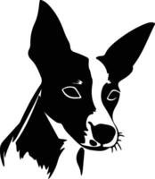 Toy Fox Terrier  silhouette portrait vector