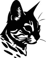 Savannah Cat  silhouette portrait vector